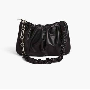Faux leather ruched shoulder bagLane Bryant New with tags